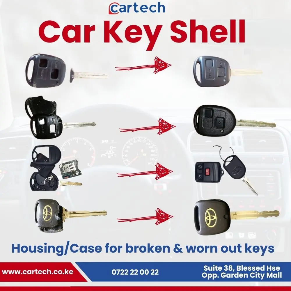 Best Car Key Shell in Kenya. Car Key Housing in Kenya. Replacement Car Key Casing in Kenya. Replace your broken car key or worn-out car key today. New Car Key shell.