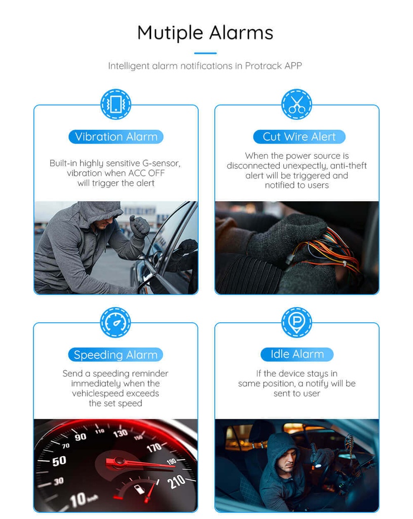 Multiple Alarms Car Tracker in kenya Phone App