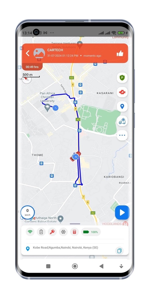 Elite GPS Car Tracking System in Kenya Installation Most advanced car tracking system in Kenya Trakzee in Kenya best car tracking system in Kenya, best car tracker Kenya route playback and trip records multi map layouts