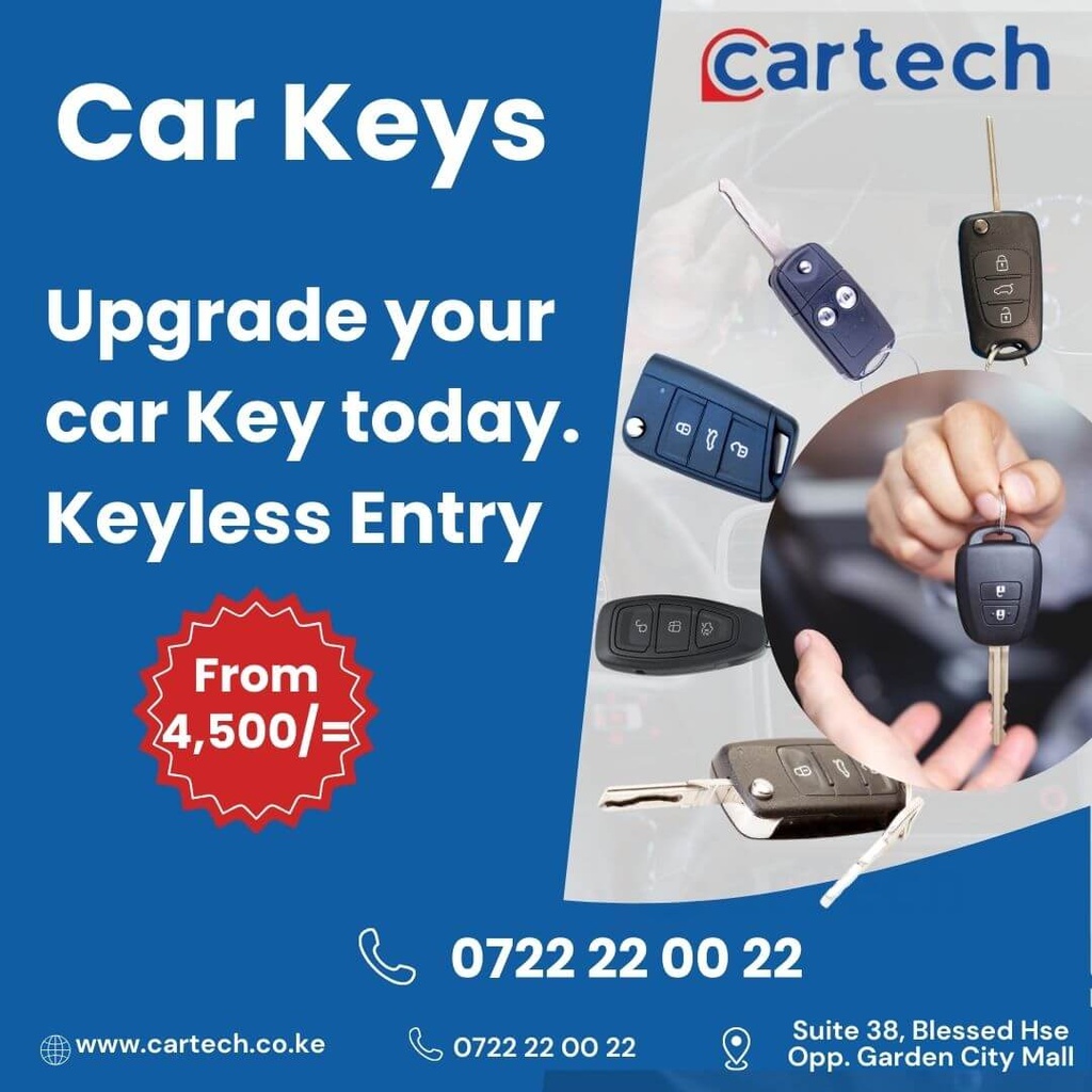 Car Key Service in Kenya: Car Key Duplication, Programming, Cutting and Replacement car key upgrades in Kenya upgrade car key to keyless entry Kenya Nairobi