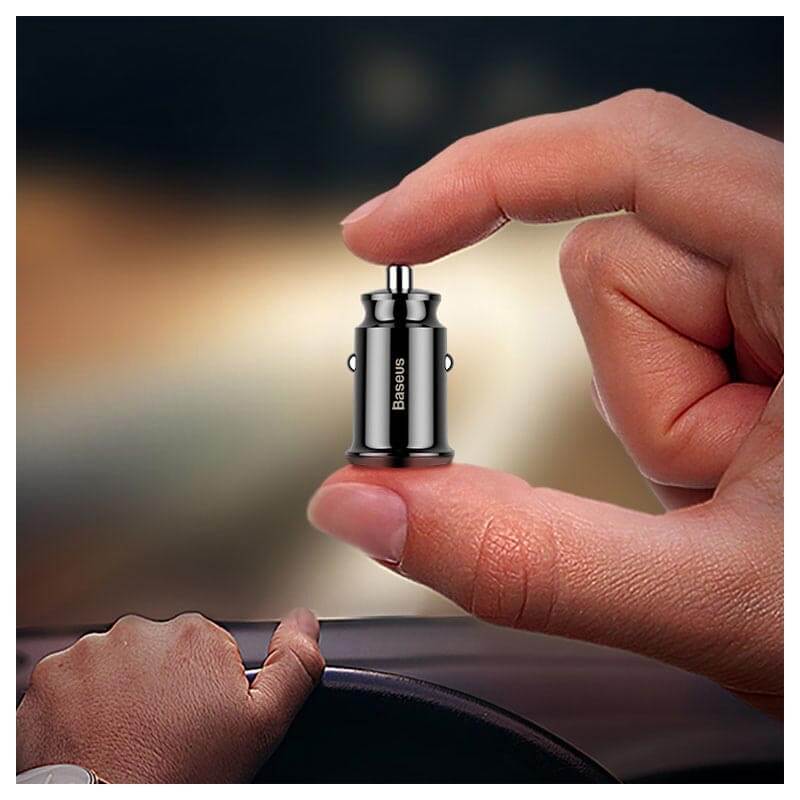 Baseus Mini Grain 3.1A Dual USB Car Charger Fast Charging in Kenya small size grain car charger fast and reliable phone charging