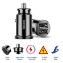 Baseus Mini Grain 3.1A Dual USB Car Charger Fast Charging in Kenya