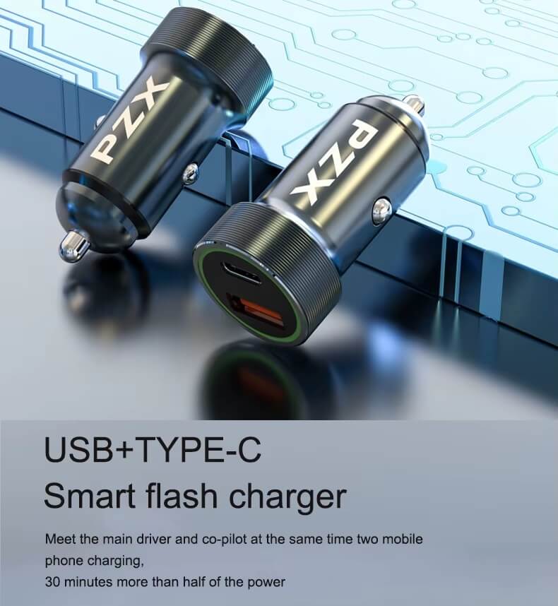 PZX 20W Fast Car Charger Dual USB Type C Adapter PD QC 5.0 C916 in Kenya