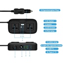 Car Inverter 200W AC to DC 12V Vehicle Power Converter with Type C & USB Ports in Kenya