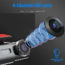 Front + Rear WiFi Dashcam showing HD Lens WiFi Function.webp