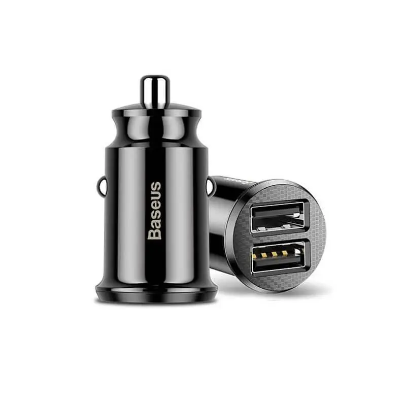 Baseus Mini Grain 3.1A Dual USB Car Charger Fast Charging
