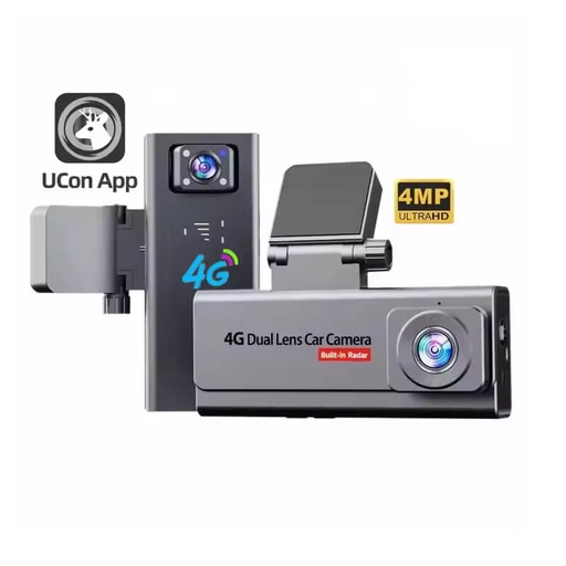 4G Dual Lens Car Camera Dash Cam with SIM Card GPS Radar 4MP Front Inside Phone App in Kenya