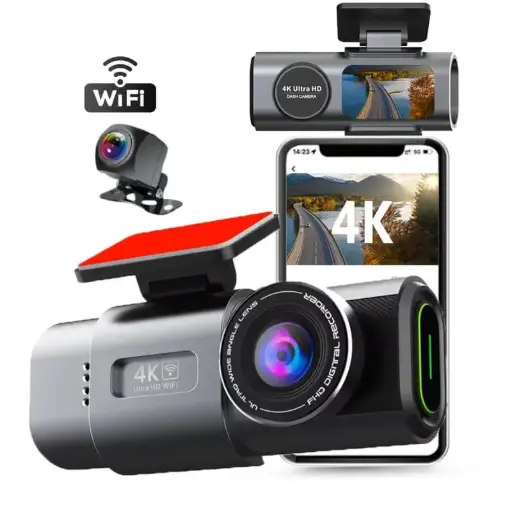 4K WiFi Dashcam Front and Rear Lens in Kenya